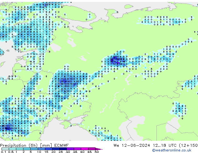 Z500/Rain (+SLP)/Z850 ECMWF We 12.06.2024 18 UTC