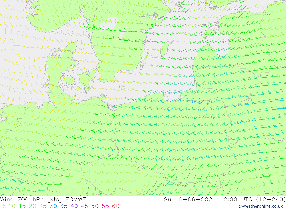 Wind 700 hPa ECMWF Su 16.06.2024 12 UTC