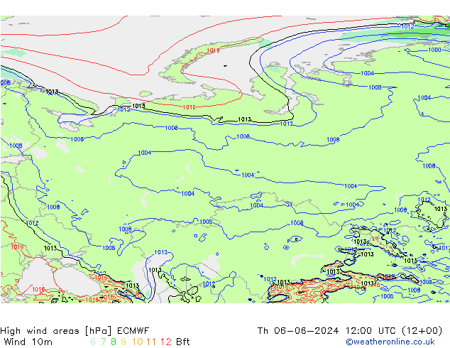Windvelden ECMWF do 06.06.2024 12 UTC
