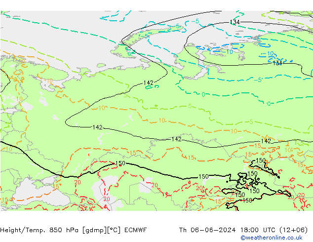 Z500/Rain (+SLP)/Z850 ECMWF Qui 06.06.2024 18 UTC