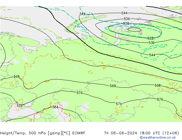 Z500/Rain (+SLP)/Z850 ECMWF Qui 06.06.2024 18 UTC