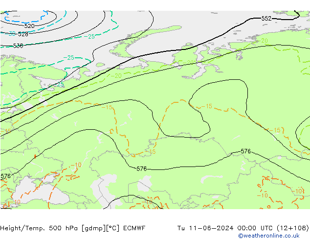 Z500/Rain (+SLP)/Z850 ECMWF mar 11.06.2024 00 UTC