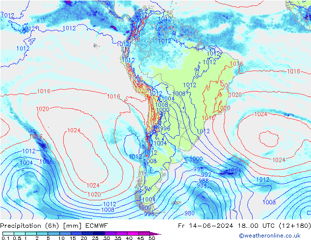 opad (6h) ECMWF pt. 14.06.2024 00 UTC