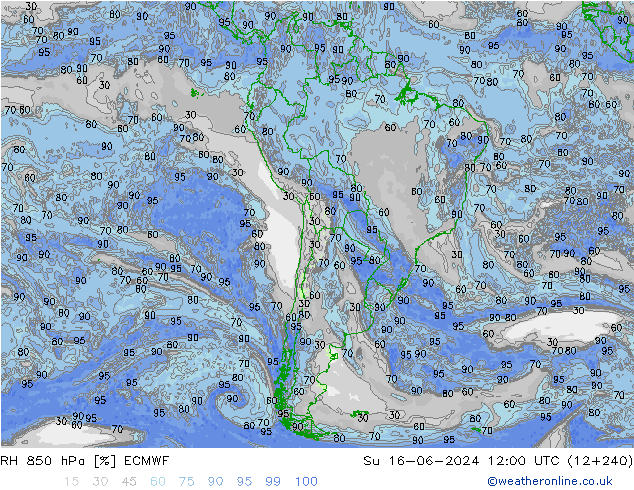 RH 850 hPa ECMWF Su 16.06.2024 12 UTC