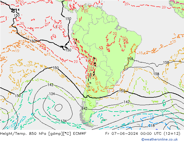 Z500/Rain (+SLP)/Z850 ECMWF Sex 07.06.2024 00 UTC