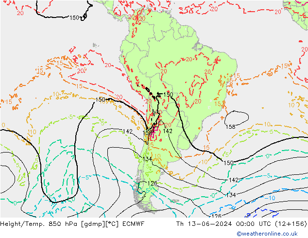 Z500/Regen(+SLP)/Z850 ECMWF do 13.06.2024 00 UTC