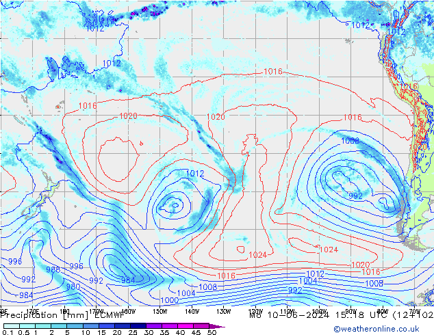 Precipitación ECMWF lun 10.06.2024 18 UTC