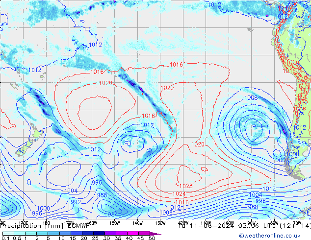 Neerslag ECMWF di 11.06.2024 06 UTC