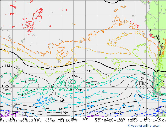 Z500/Rain (+SLP)/Z850 ECMWF Dom 16.06.2024 12 UTC