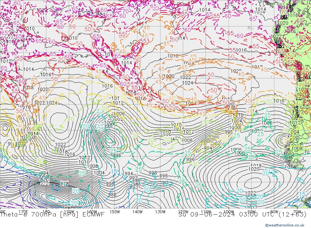 Theta-e 700hPa ECMWF Su 09.06.2024 03 UTC
