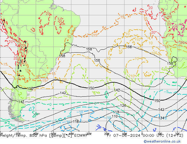 Z500/Rain (+SLP)/Z850 ECMWF Fr 07.06.2024 00 UTC
