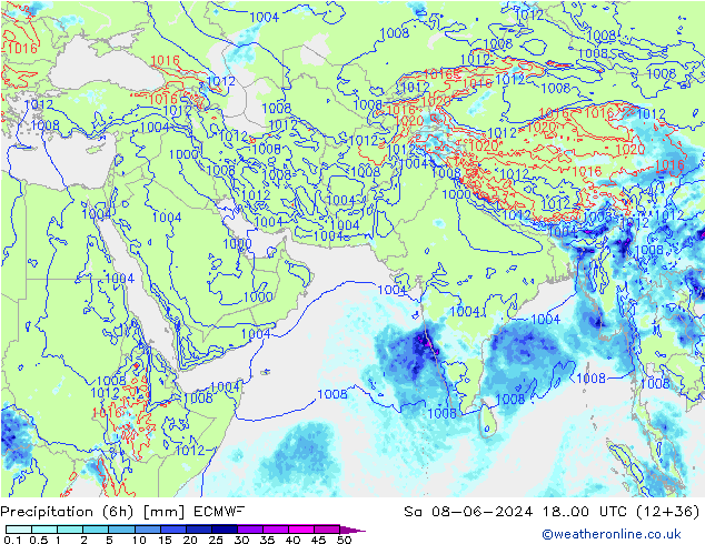 Z500/Regen(+SLP)/Z850 ECMWF za 08.06.2024 00 UTC