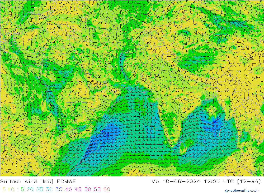 Prec 6h/Wind 10m/950 ECMWF Mo 10.06.2024 12 UTC