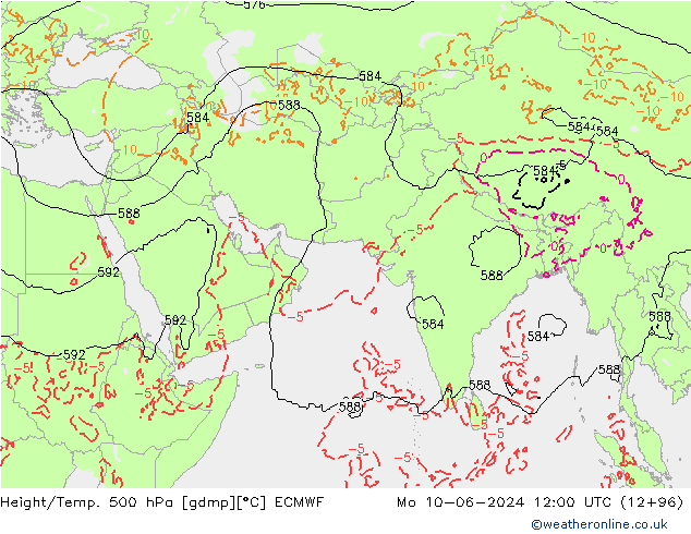 Z500/Rain (+SLP)/Z850 ECMWF Seg 10.06.2024 12 UTC