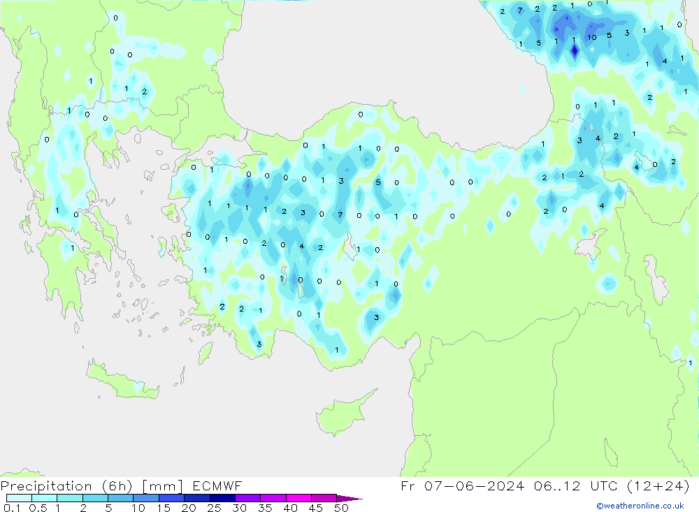 Z500/Rain (+SLP)/Z850 ECMWF  07.06.2024 12 UTC