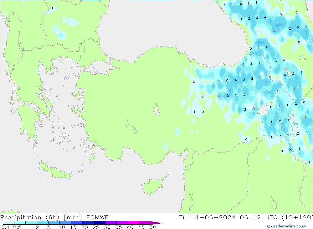 Z500/Yağmur (+YB)/Z850 ECMWF Sa 11.06.2024 12 UTC