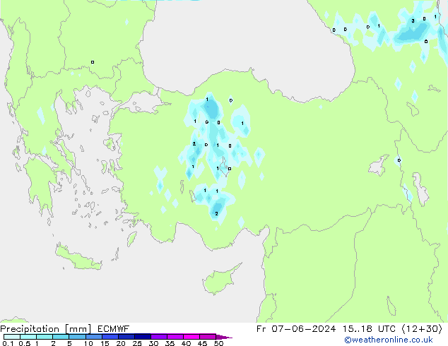 Precipitación ECMWF vie 07.06.2024 18 UTC