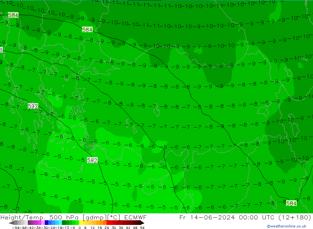 Z500/Rain (+SLP)/Z850 ECMWF ��� 14.06.2024 00 UTC