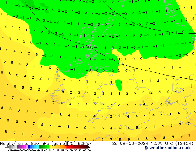 Z500/Rain (+SLP)/Z850 ECMWF sáb 08.06.2024 18 UTC