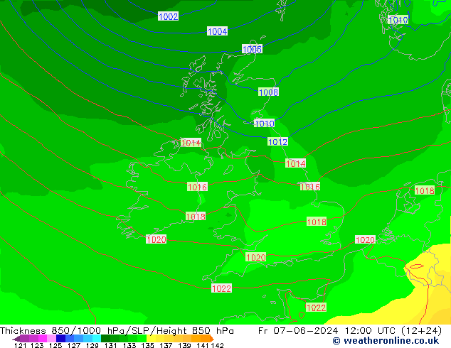 Thck 850-1000 hPa ECMWF ven 07.06.2024 12 UTC