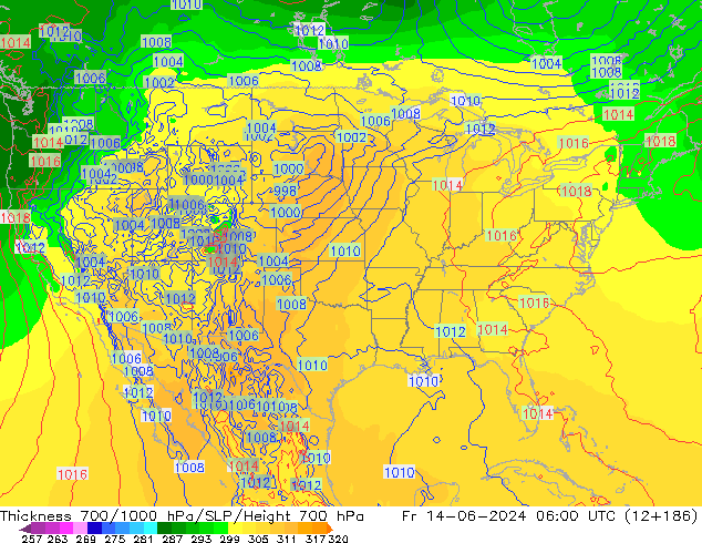 Thck 700-1000 hPa ECMWF  14.06.2024 06 UTC