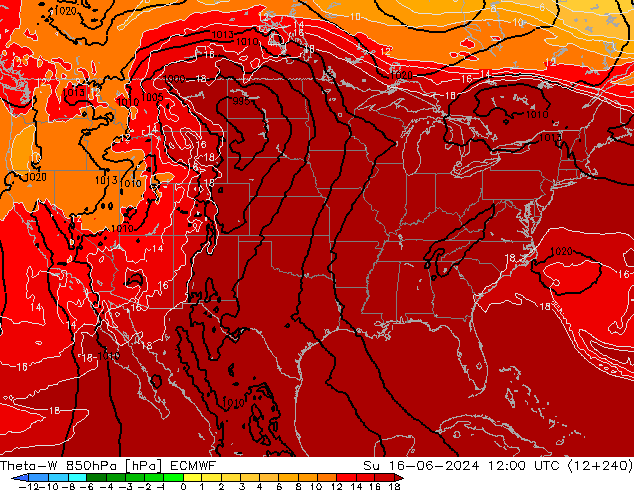 Theta-W 850hPa ECMWF Su 16.06.2024 12 UTC