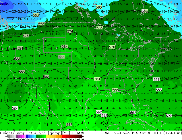 Z500/Rain (+SLP)/Z850 ECMWF We 12.06.2024 06 UTC