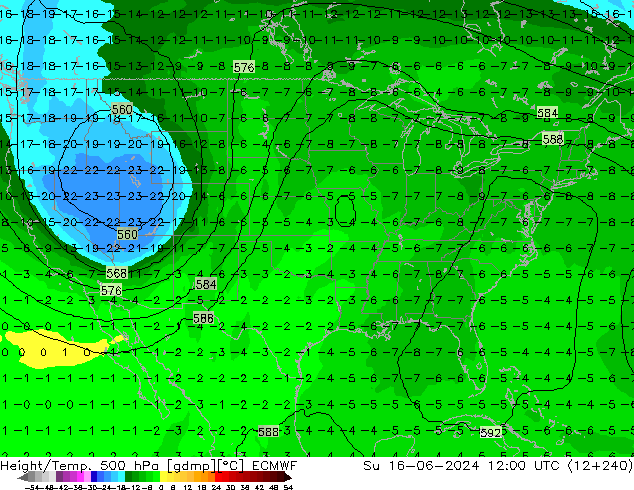 Z500/Rain (+SLP)/Z850 ECMWF Su 16.06.2024 12 UTC