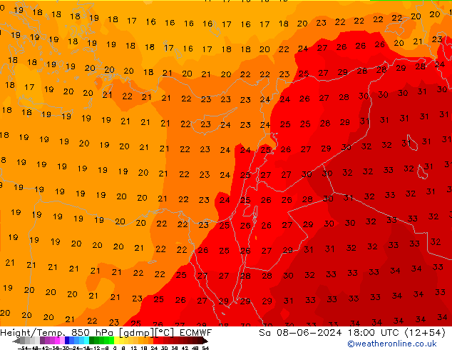 Z500/Rain (+SLP)/Z850 ECMWF So 08.06.2024 18 UTC