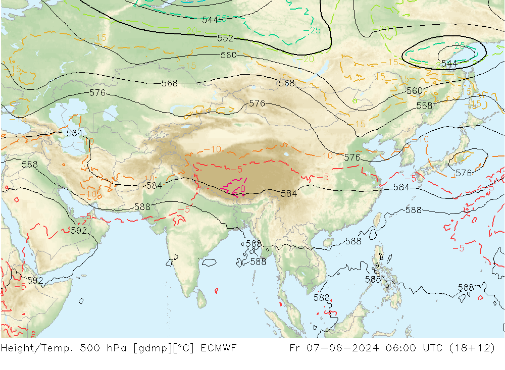 Z500/Rain (+SLP)/Z850 ECMWF pt. 07.06.2024 06 UTC