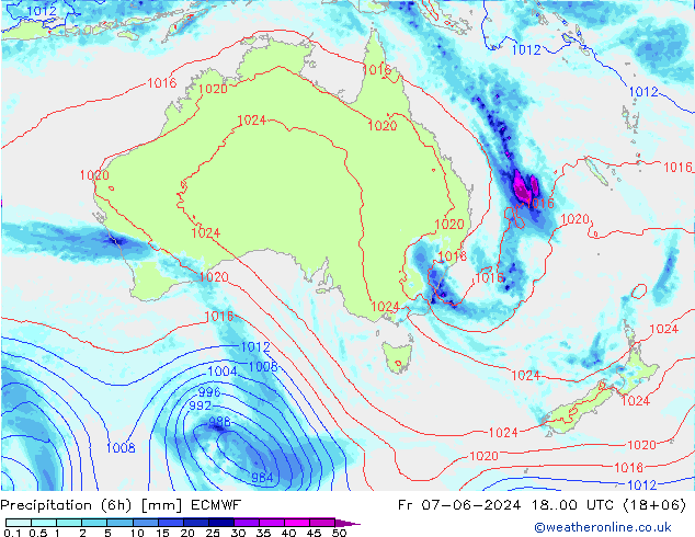 Z500/Rain (+SLP)/Z850 ECMWF  07.06.2024 00 UTC