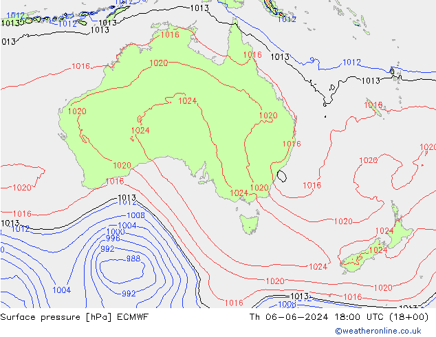 Bodendruck ECMWF Do 06.06.2024 18 UTC