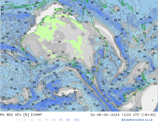 RV 850 hPa ECMWF za 08.06.2024 12 UTC