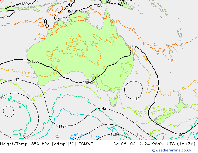 Z500/Rain (+SLP)/Z850 ECMWF Sáb 08.06.2024 06 UTC