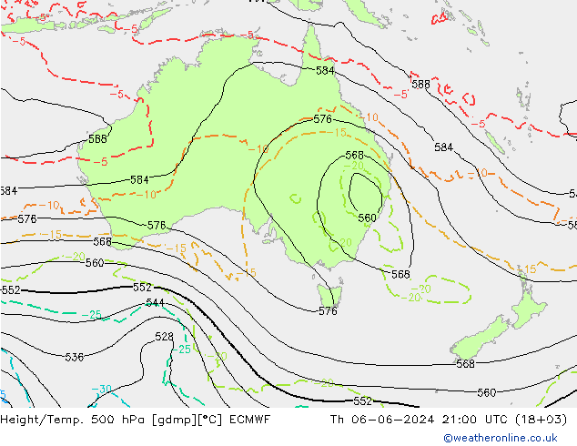 Géop./Temp. 500 hPa ECMWF jeu 06.06.2024 21 UTC