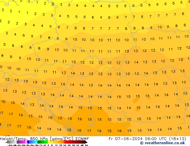 Z500/Rain (+SLP)/Z850 ECMWF Fr 07.06.2024 06 UTC