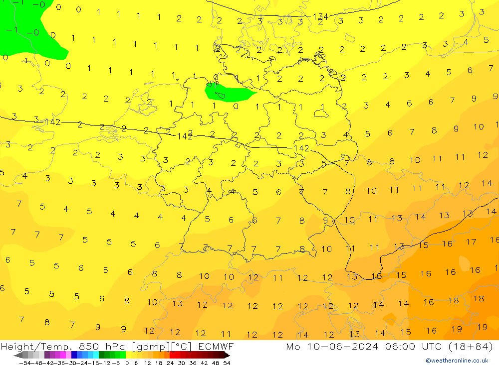 Z500/Rain (+SLP)/Z850 ECMWF lun 10.06.2024 06 UTC