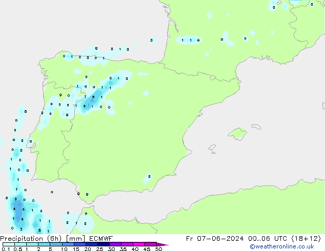 Z500/Rain (+SLP)/Z850 ECMWF ven 07.06.2024 06 UTC