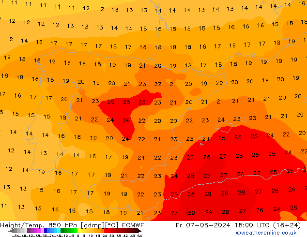 Z500/Yağmur (+YB)/Z850 ECMWF Cu 07.06.2024 18 UTC