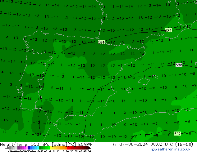 Z500/Rain (+SLP)/Z850 ECMWF  07.06.2024 00 UTC