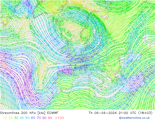 Rüzgar 200 hPa ECMWF Per 06.06.2024 21 UTC