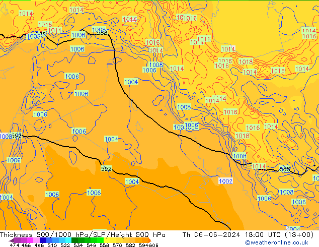 Thck 500-1000hPa ECMWF  06.06.2024 18 UTC