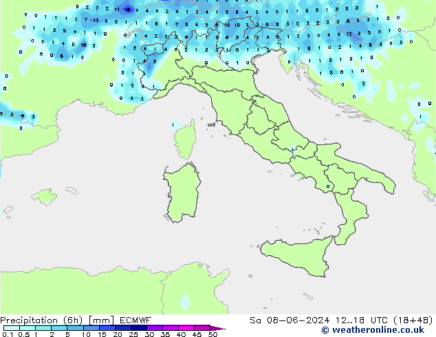 Z500/Rain (+SLP)/Z850 ECMWF  08.06.2024 18 UTC