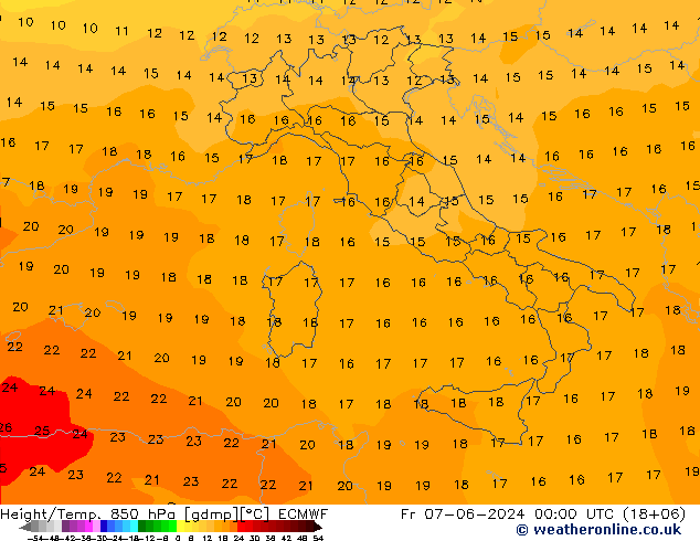 Z500/Regen(+SLP)/Z850 ECMWF vr 07.06.2024 00 UTC