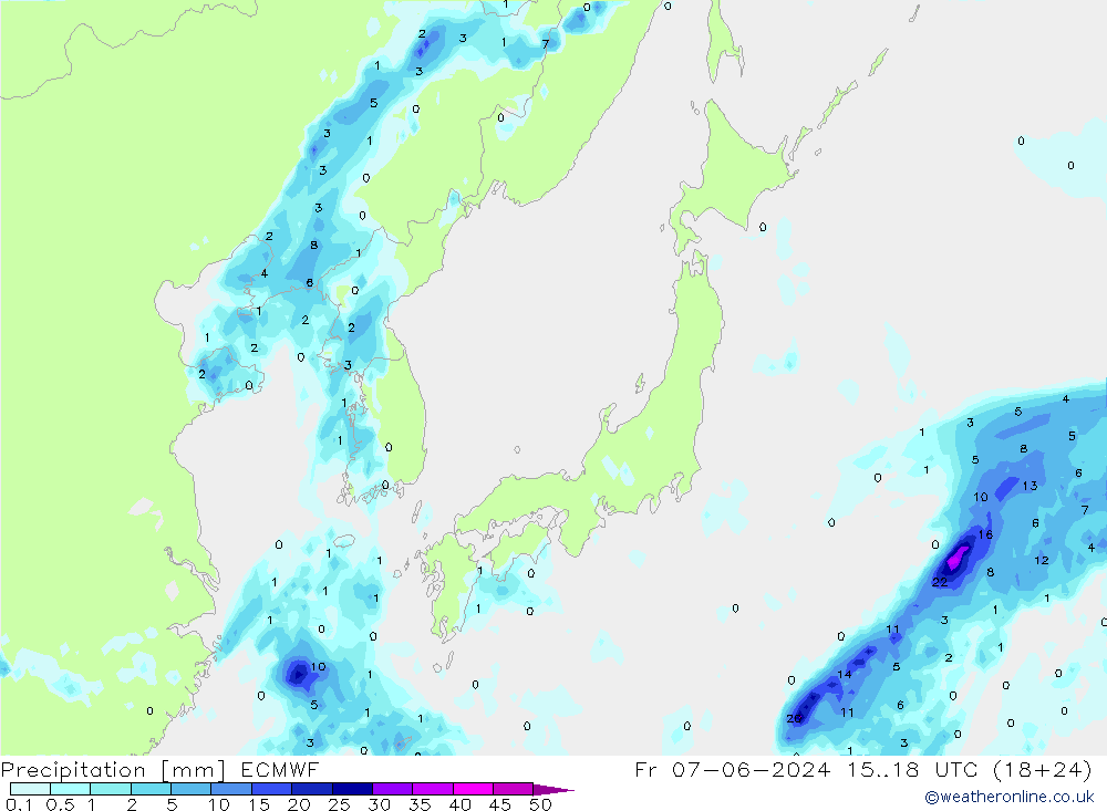 Precipitación ECMWF vie 07.06.2024 18 UTC