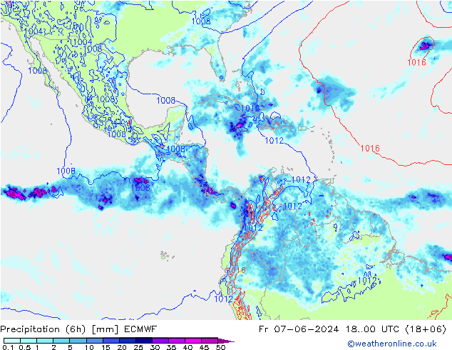 Z500/Rain (+SLP)/Z850 ECMWF vie 07.06.2024 00 UTC