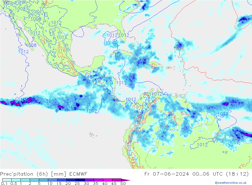 Z500/Rain (+SLP)/Z850 ECMWF Fr 07.06.2024 06 UTC