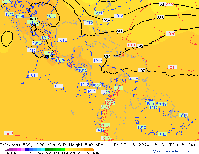 Thck 500-1000hPa ECMWF Sex 07.06.2024 18 UTC