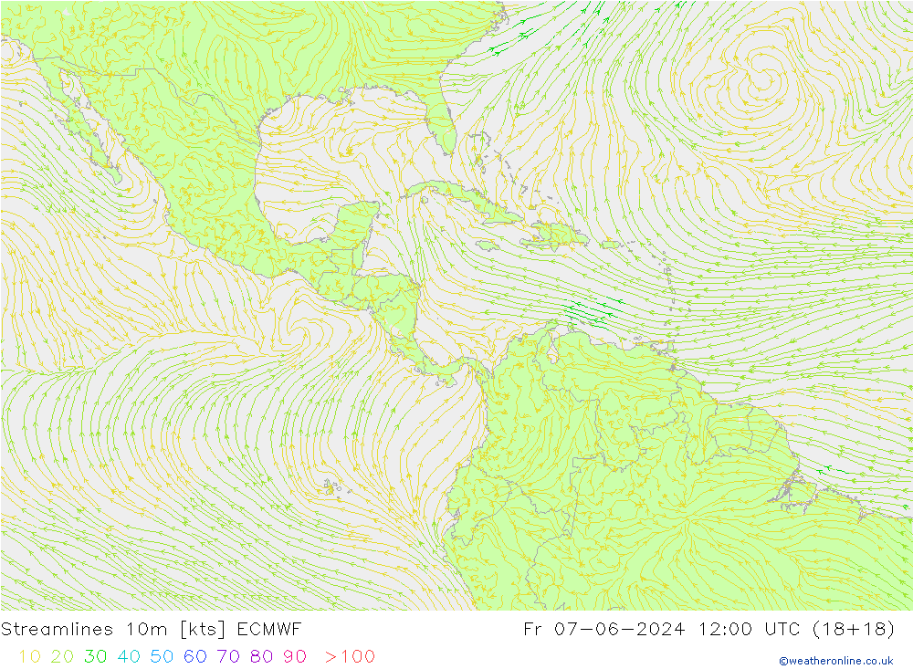 Rüzgar 10m ECMWF Cu 07.06.2024 12 UTC