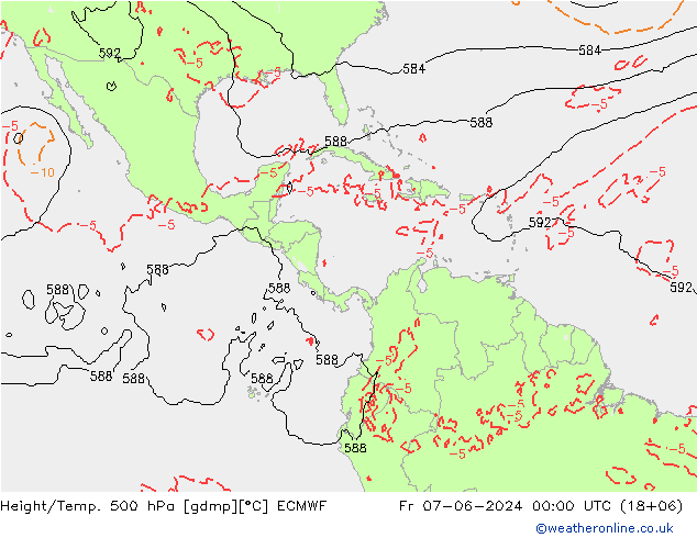 Z500/Rain (+SLP)/Z850 ECMWF Fr 07.06.2024 00 UTC